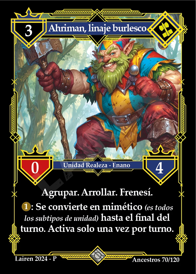 AHRIMAN, LINAJE BURLESCO