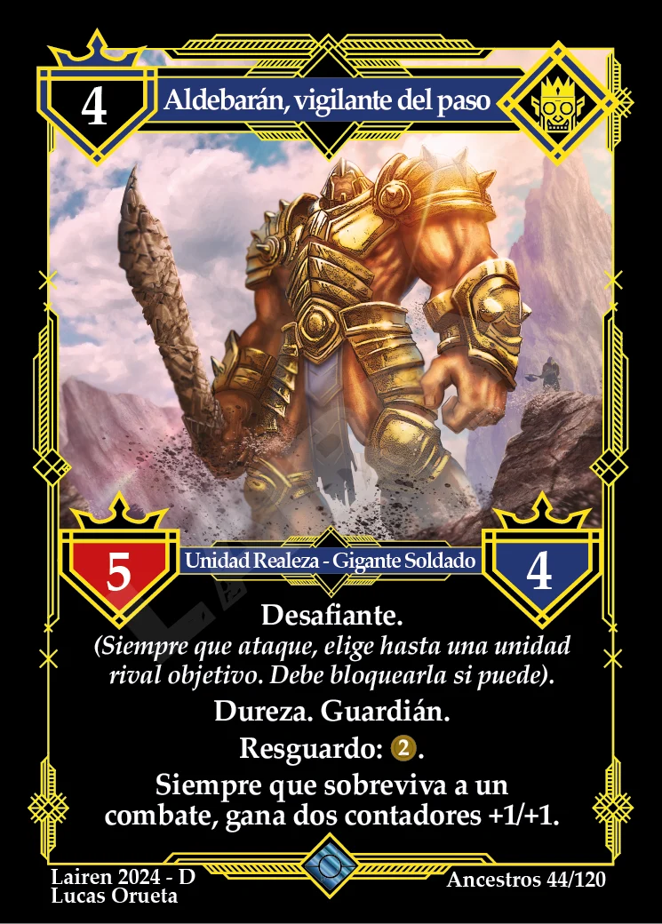 ALDEBARAN, VIGILANTE DEL PASO