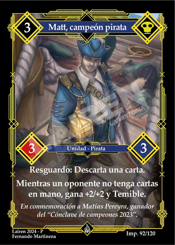 MATT, CAMPEON PIRATA