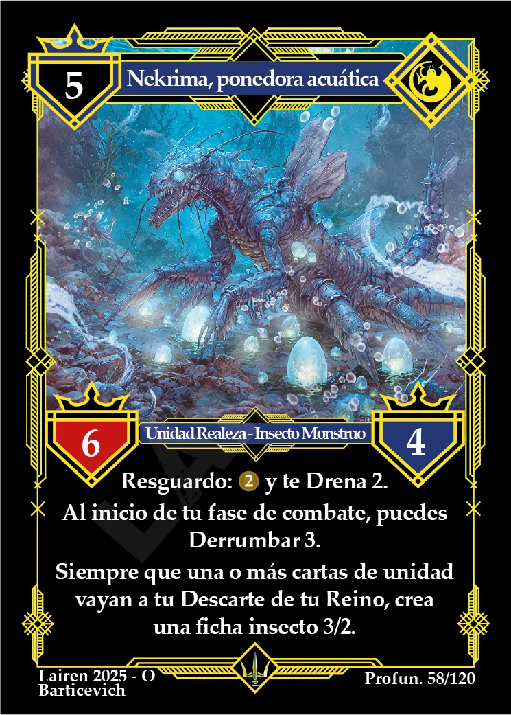 NEKRIMA, PONEDORA ACUATICA