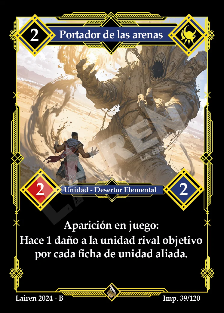 PORTADOR DE LAS ARENAS