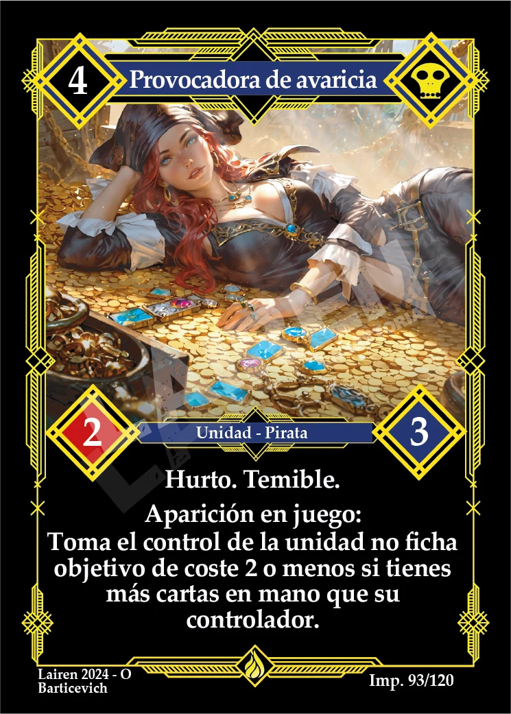 PROVOCADORA DE LA AVARICIA