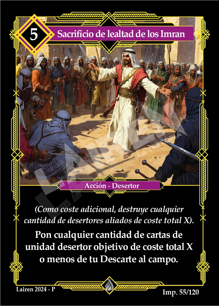 SACRIFICIO DE LEALTAD DE LOS IMRAN